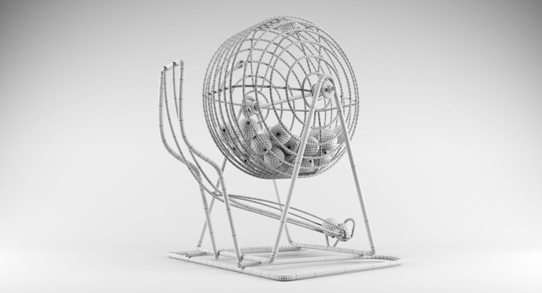 Bingo Cage Thin 3D model_9