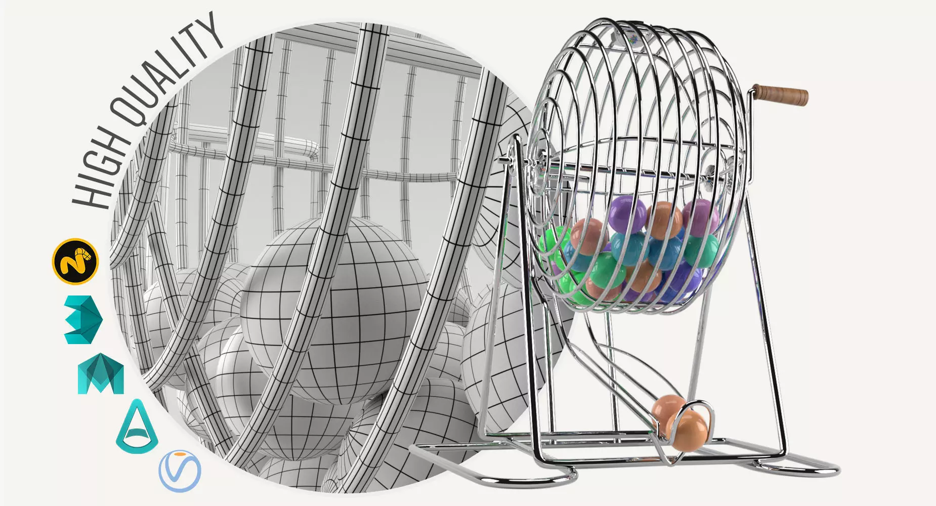 Bingo Cage Thin 3D model_0