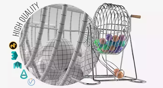 Bingo Cage Thin 3D model