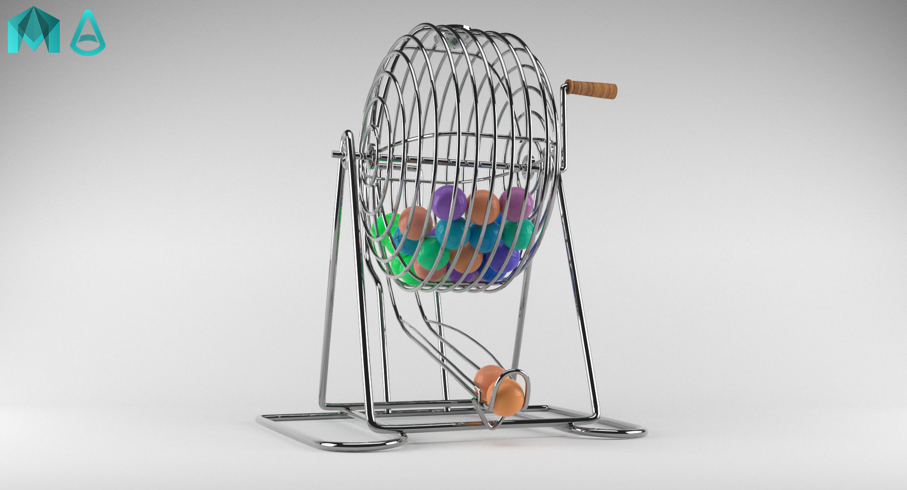 Bingo Cage Thin 3D model_2