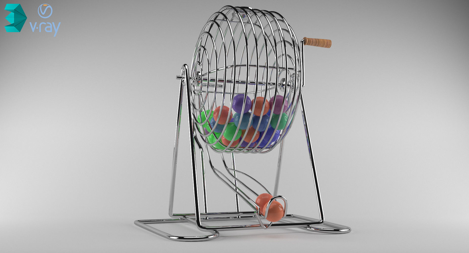 Bingo Cage Thin 3D model_3
