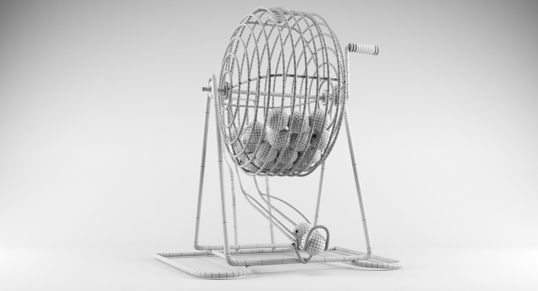 Bingo Cage Thin 3D model_4