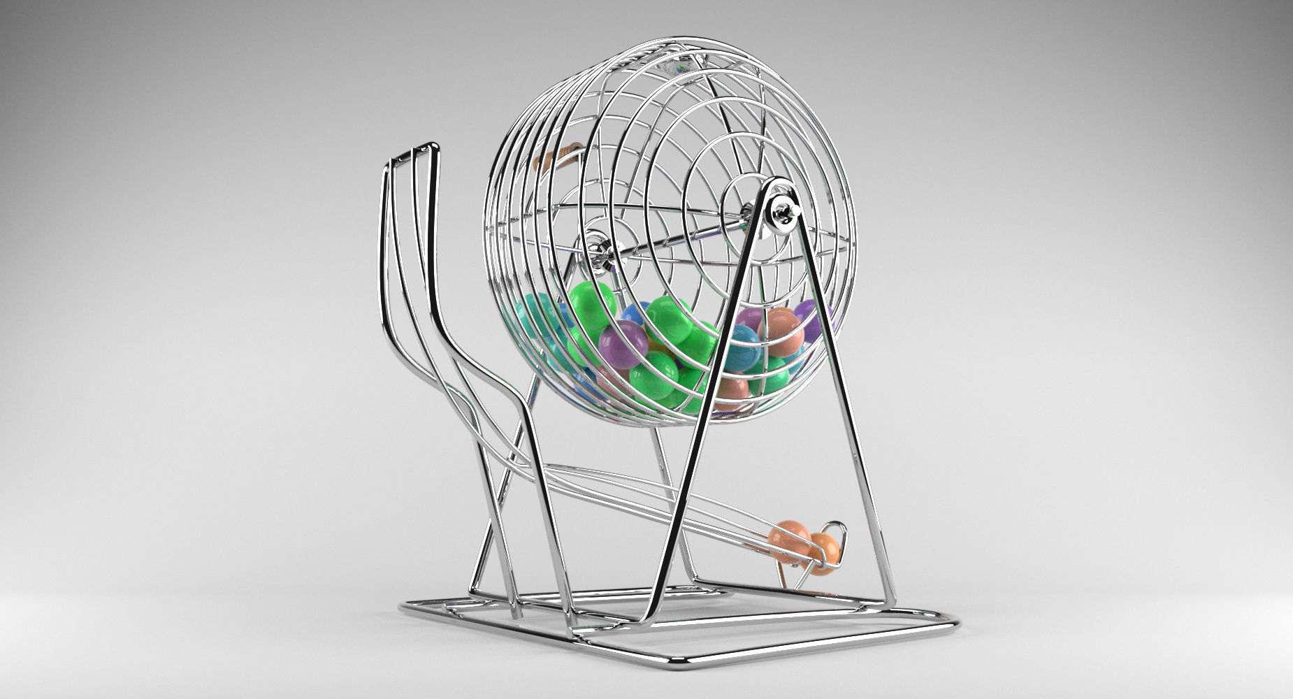 Bingo Cage Thin 3D model_8