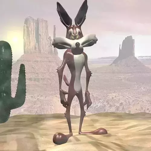 Wile e coyote Low-poly 3D model