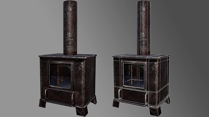 Stove Low poly scanning 3D  Low-poly 3D model