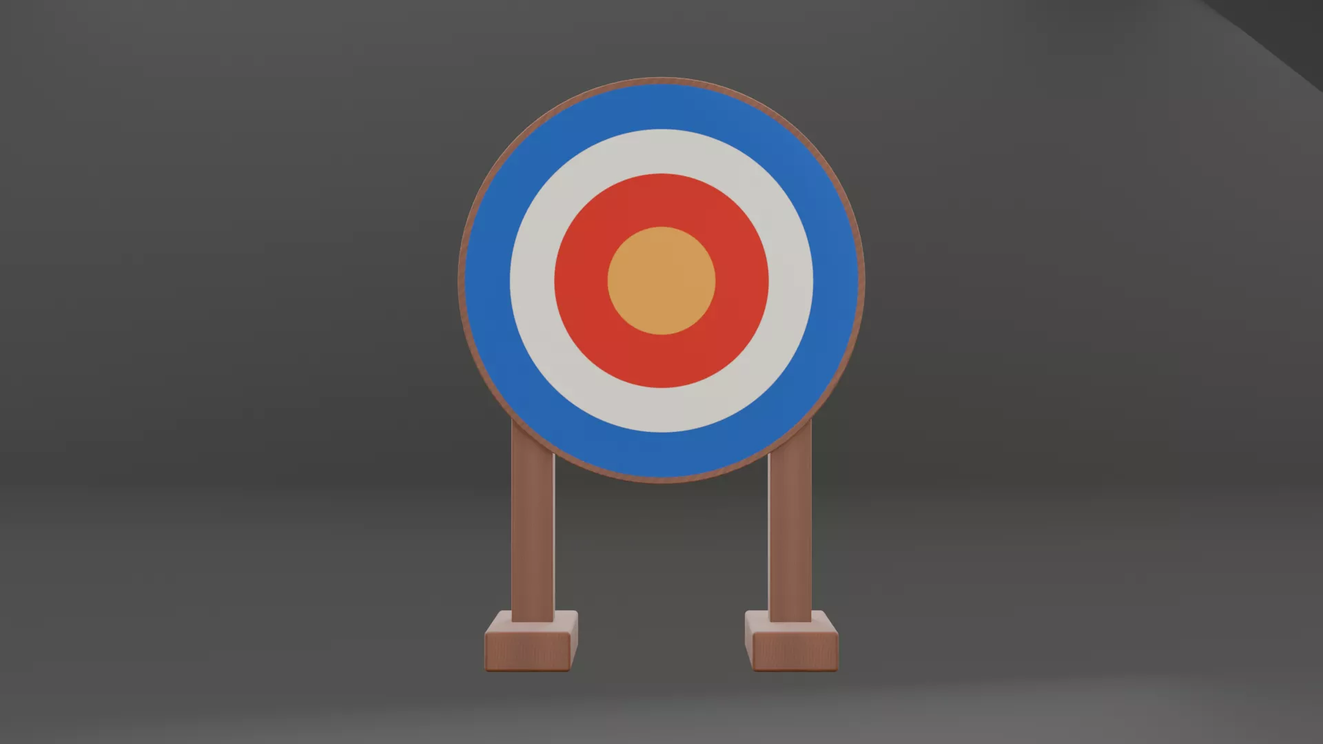 Archery Target Low-poly 3D model
