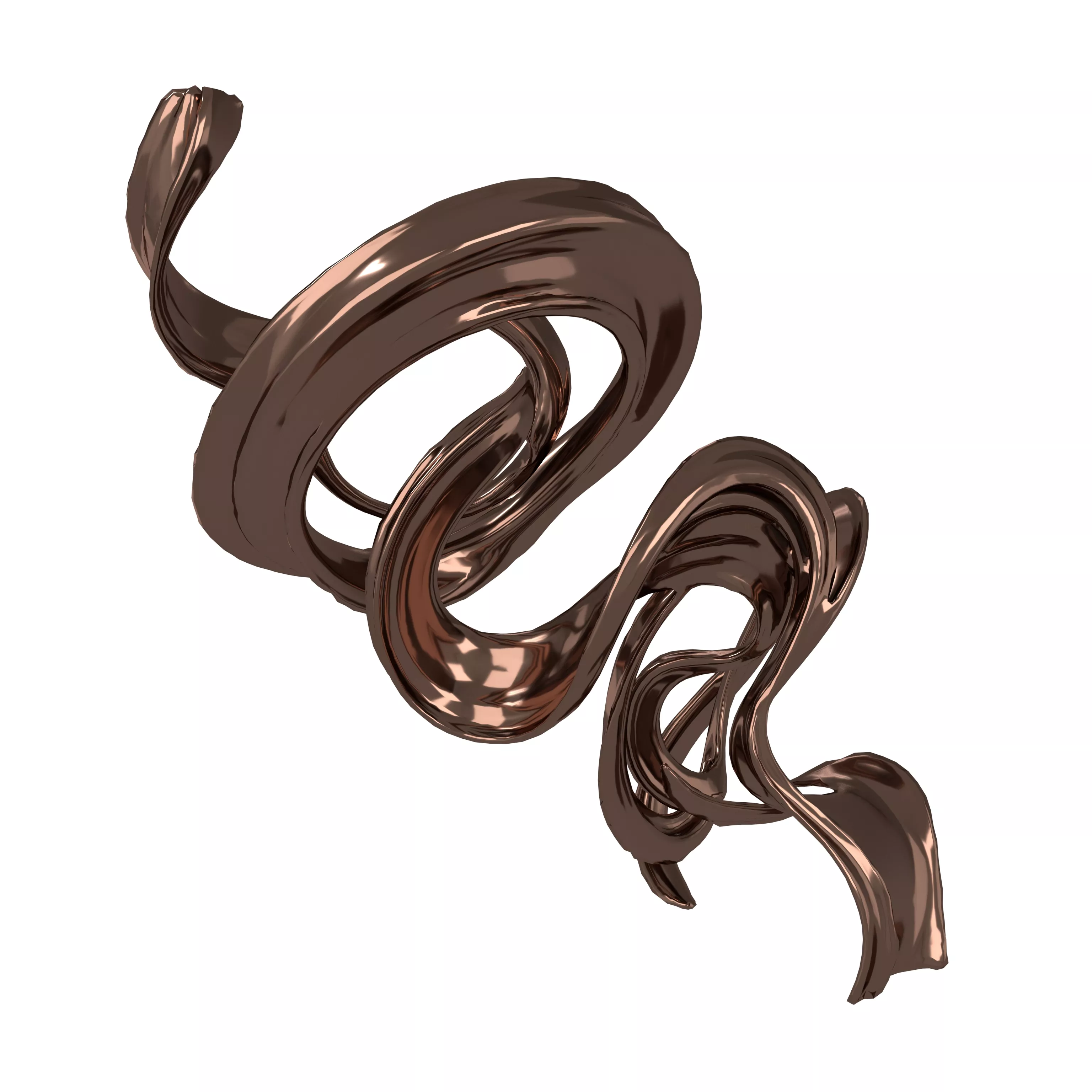 Abstract Flowing Wave Shape v2 004 Low-poly 3D model