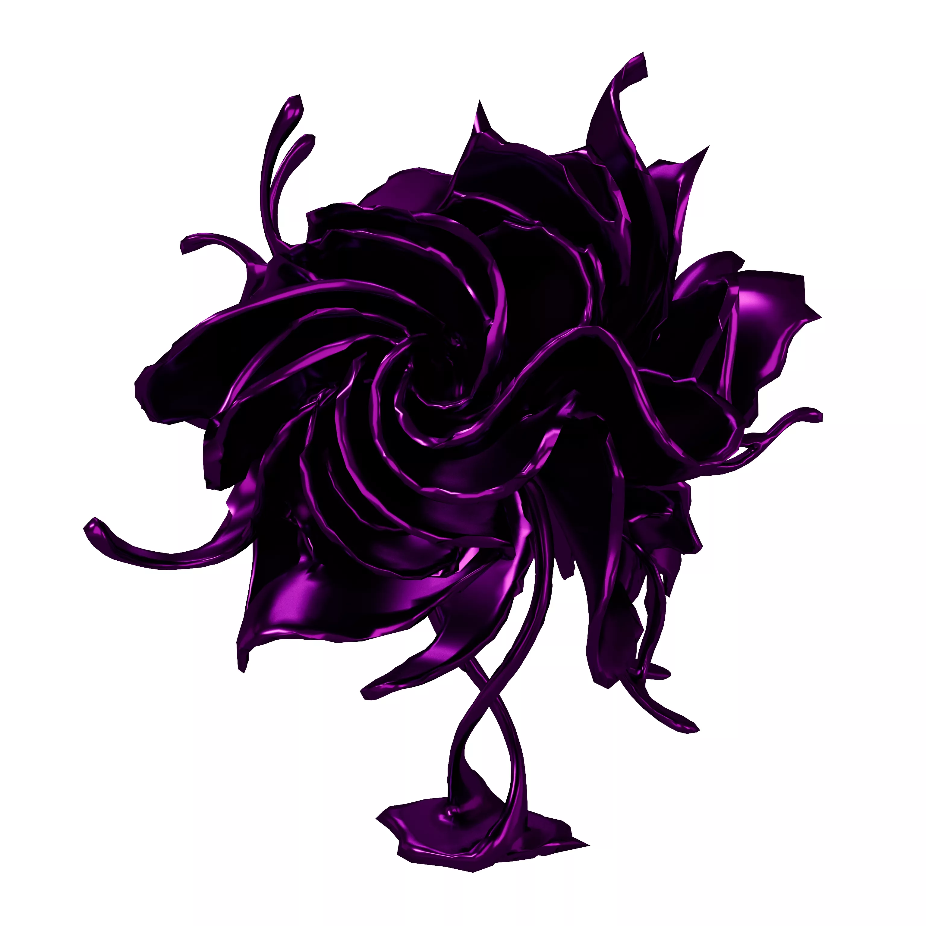Abstract Flower Shape Decoration v1 008 Low-poly 3D model