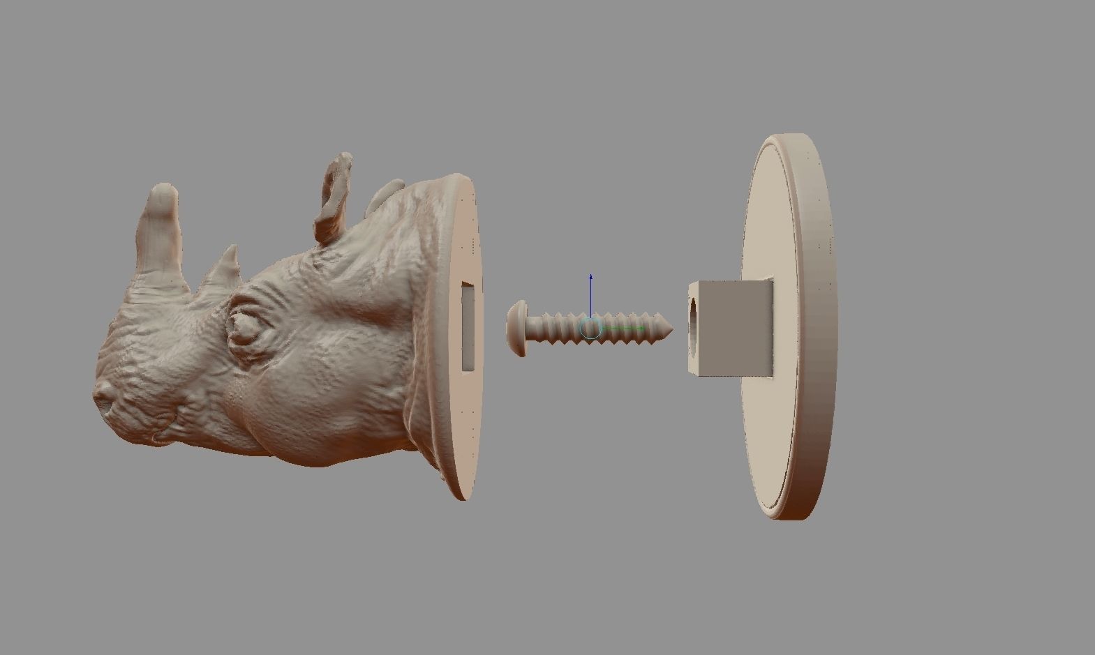 Rhinoceros HOOK 3D print model_7