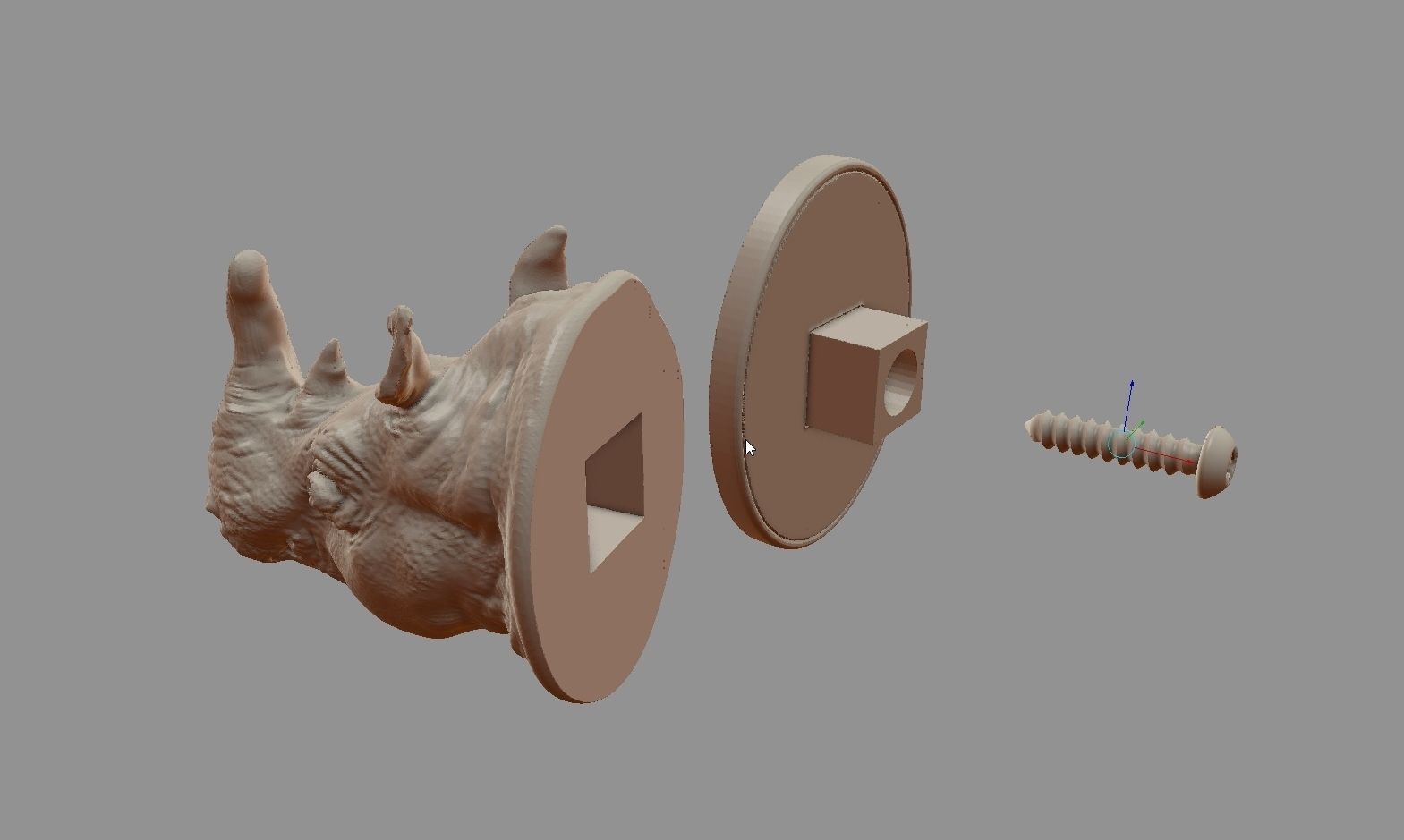 Rhinoceros HOOK 3D print model_8