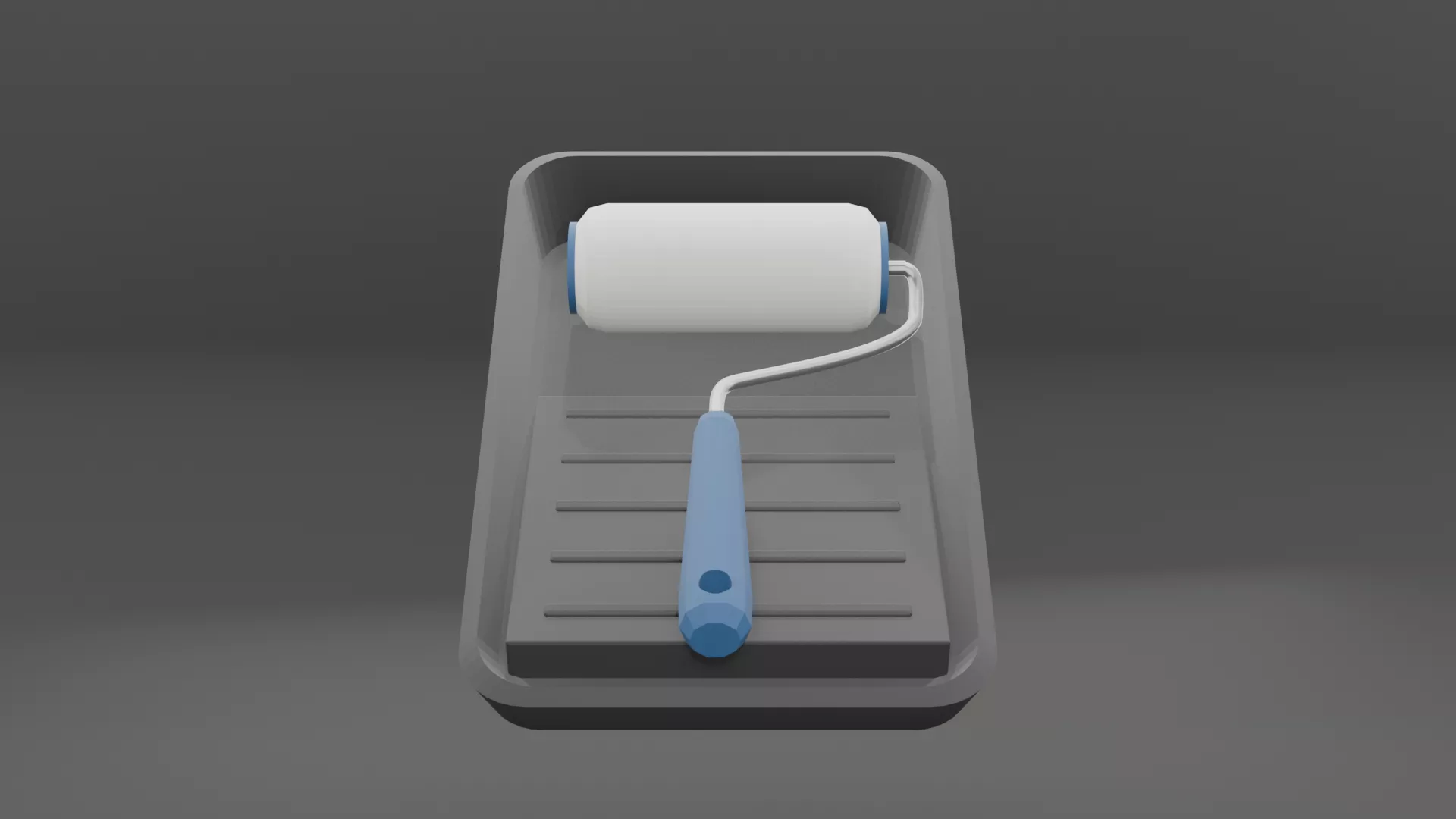 Paint Roller Low-poly 3D model