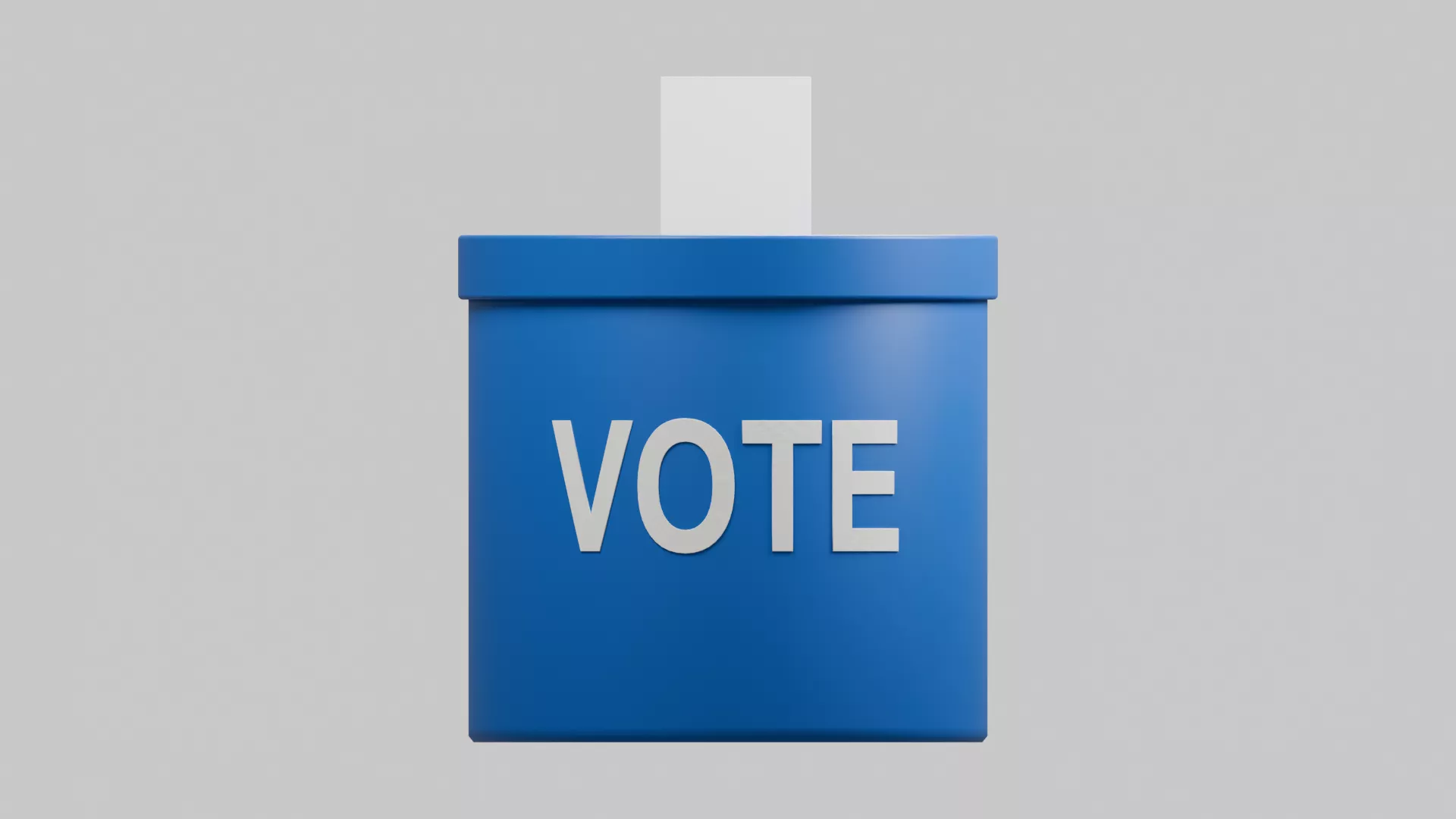 Voting Box Low-poly 3D model