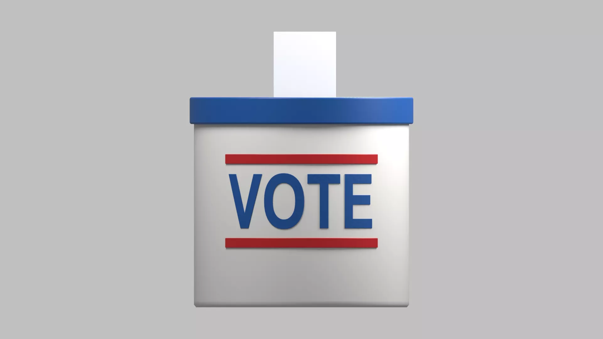 Voting Box Low-poly 3D model