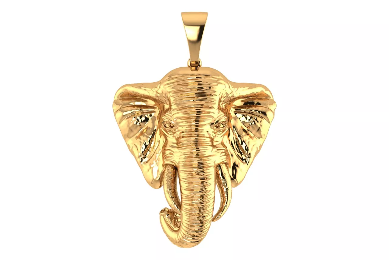 Elephant Head Pendant 3D print model