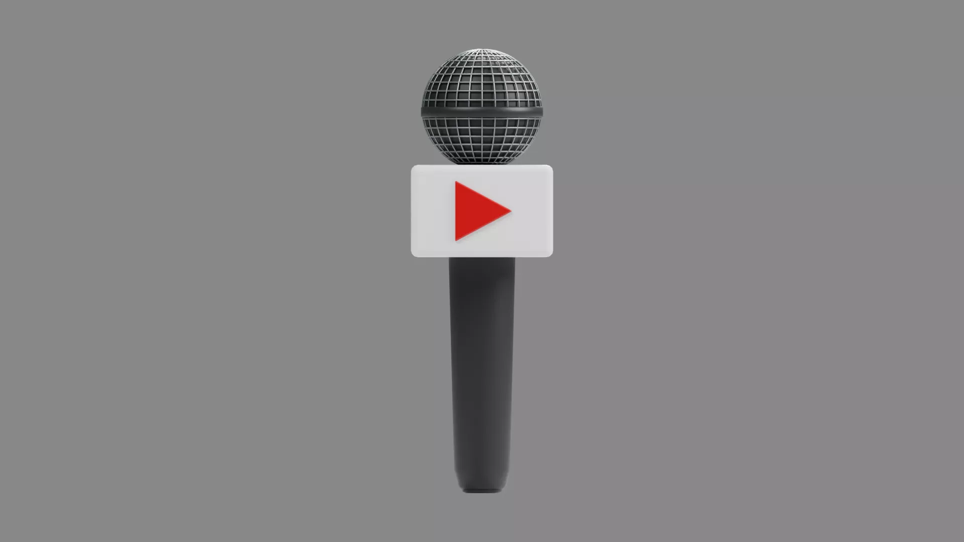 News Microphone Low-poly 3D model