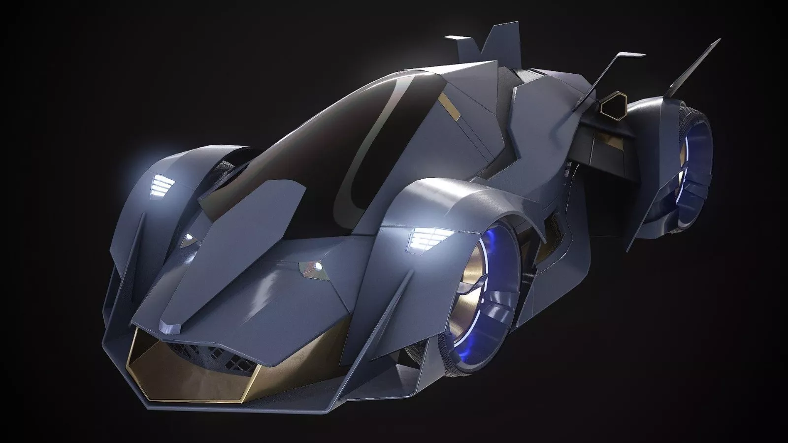 Futuristic Cyberpunk Flying Car Vehicle Model 3D print model