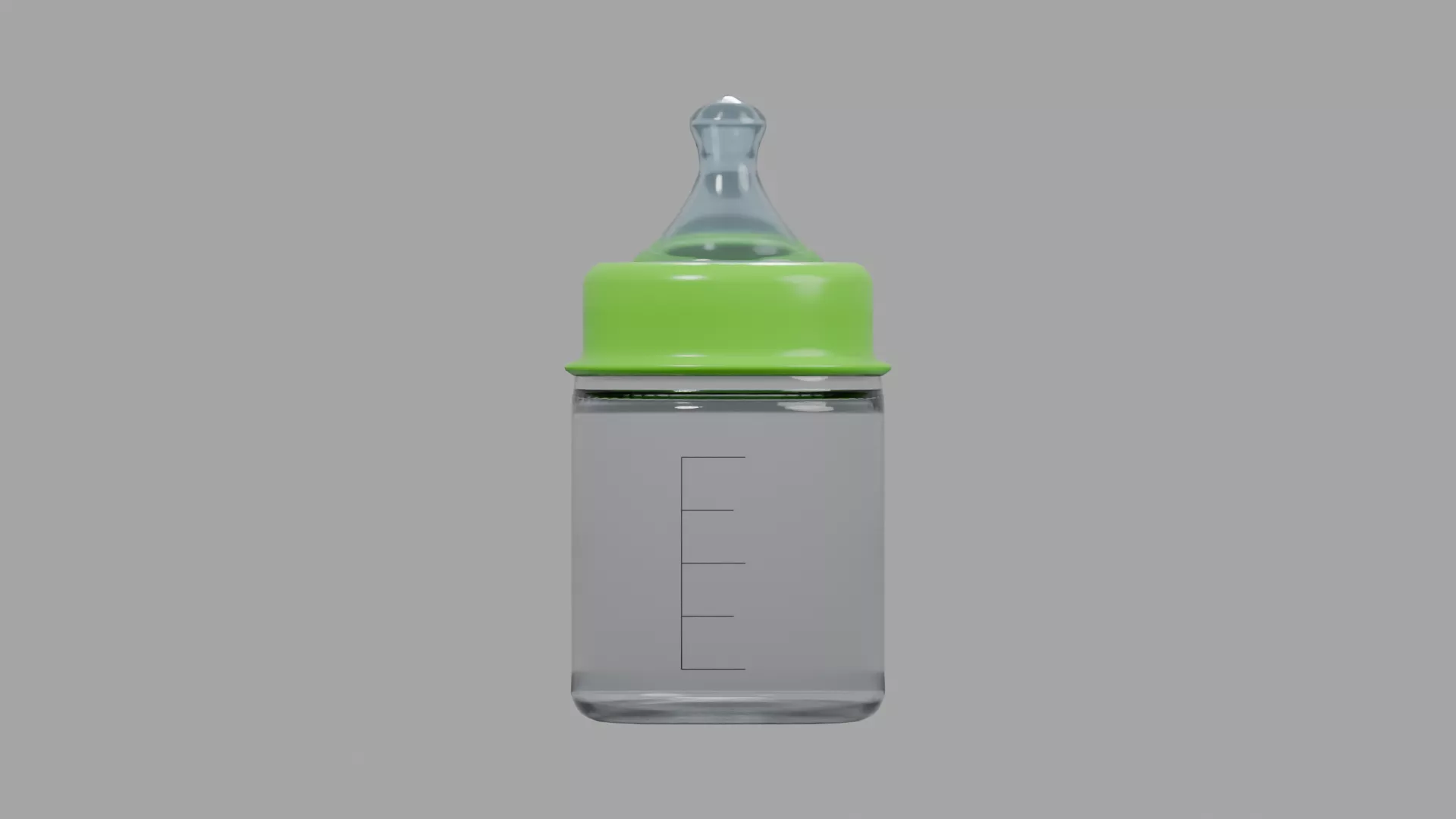 Baby Milk Feeder Bottle Low-poly 3D model
