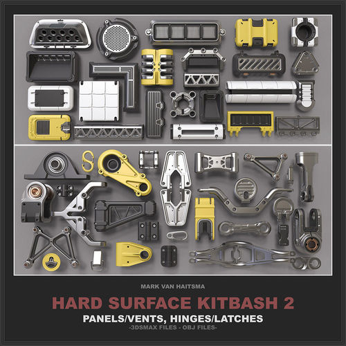 Hard Surface Kitbash Library - 2 3D model