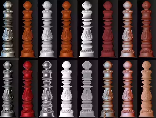 Column stairs 3D print model