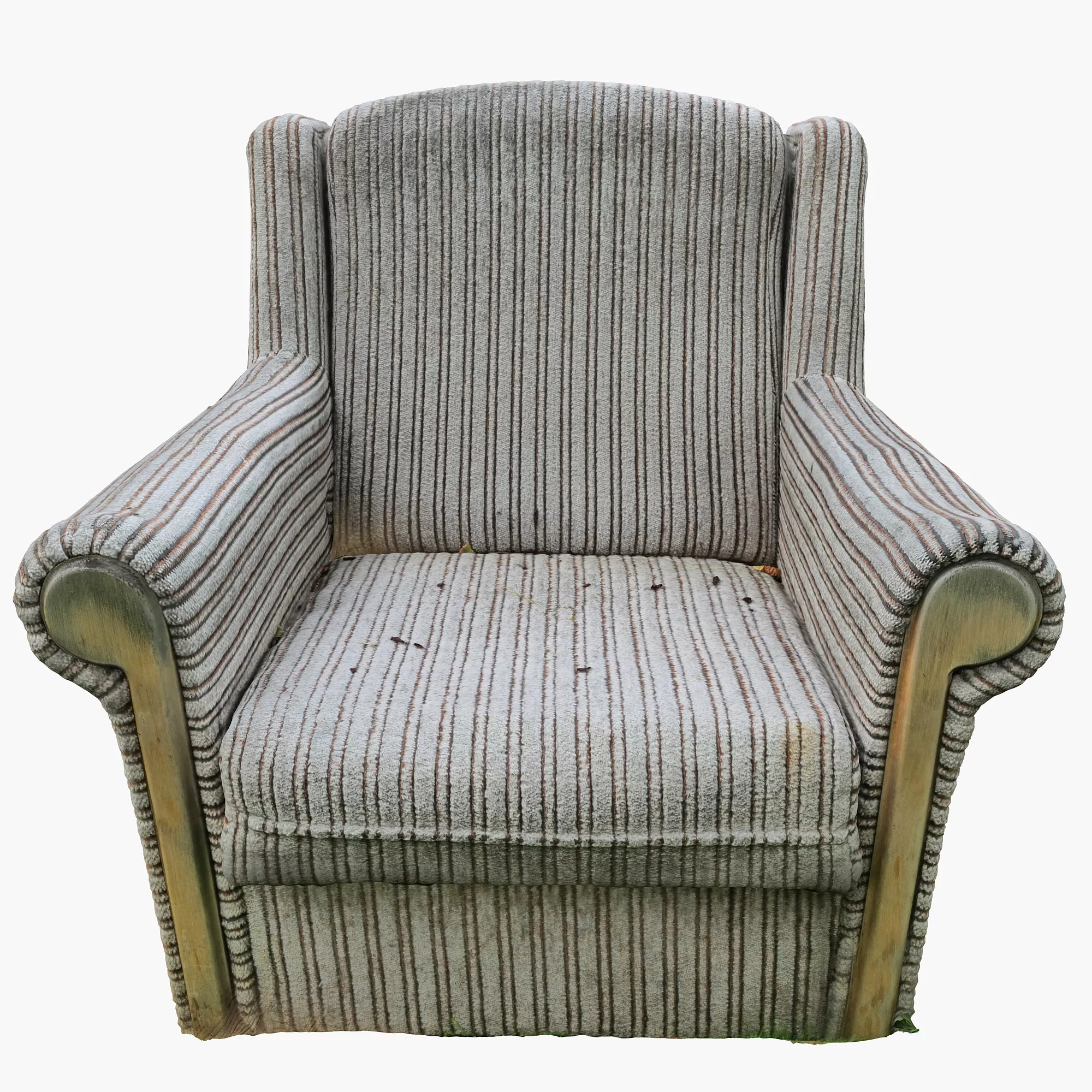 Old country armchair HD 8K Low-poly 3D model