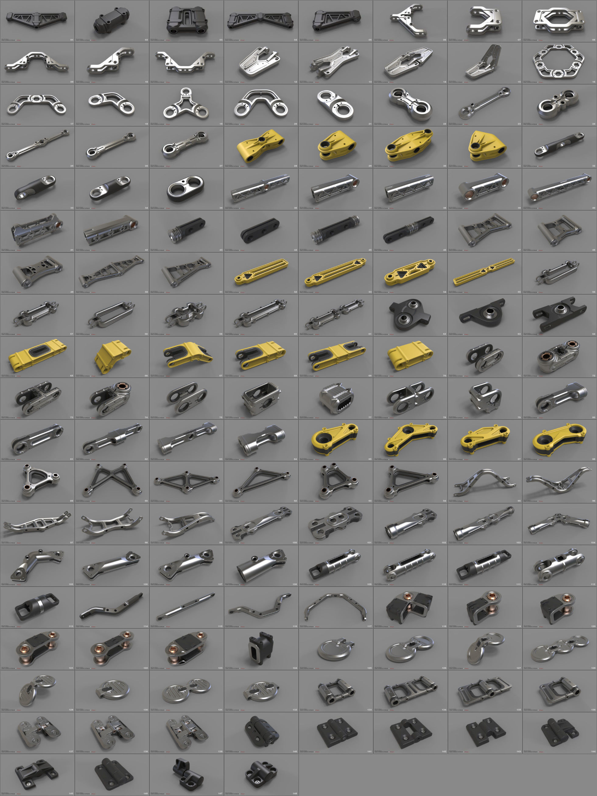 Hard Surface Kitbash Library - 1 and 2 3D model_15