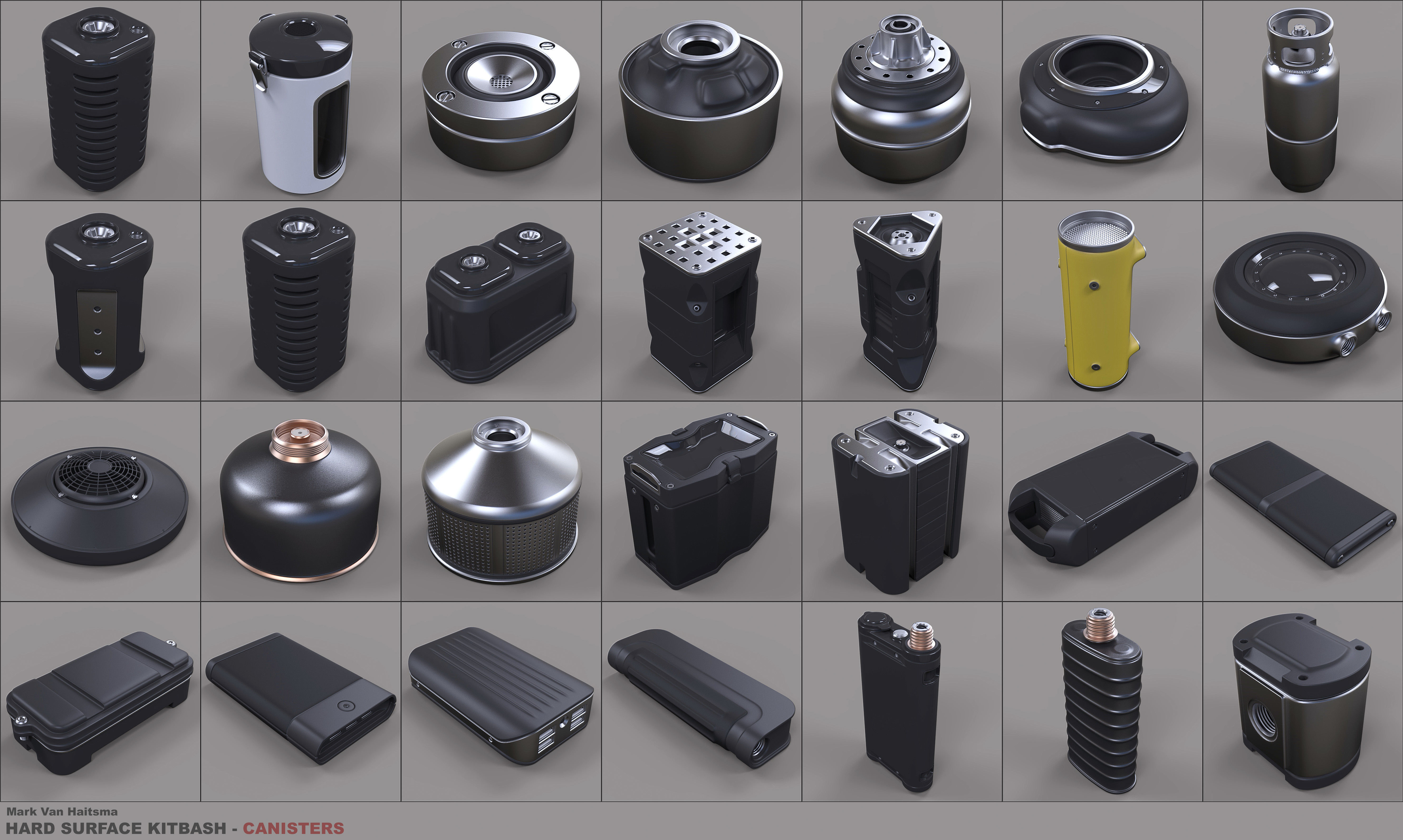 Hard Surface Kitbash Library - 1 and 2 3D model_19