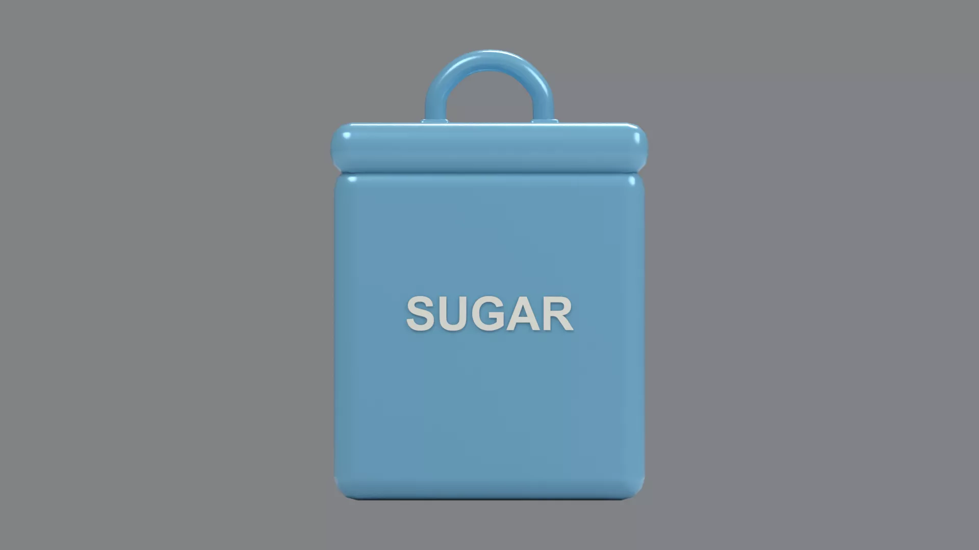 Ceramic Suger Jar Low-poly 3D model