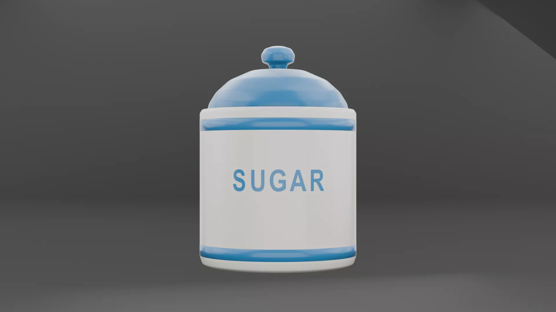 Ceramic Suger Jar Low-poly 3D model