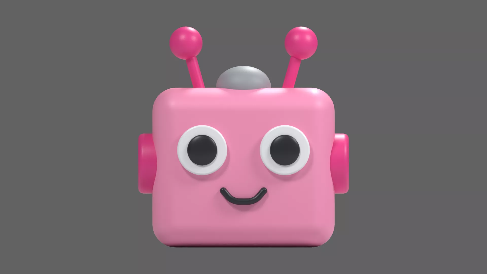 Robot emoji Low-poly 3D model