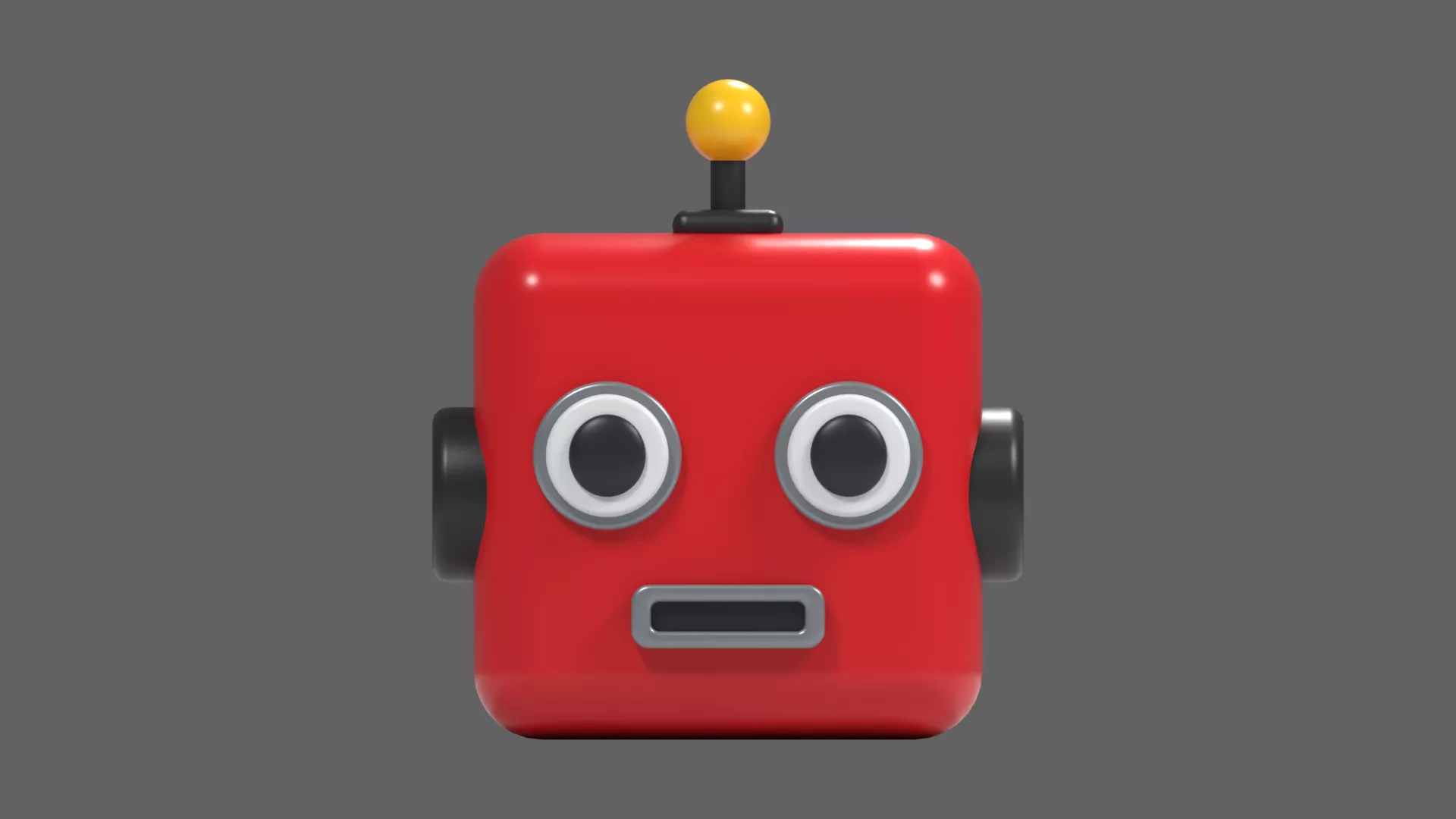 Robot emoji Low-poly 3D model