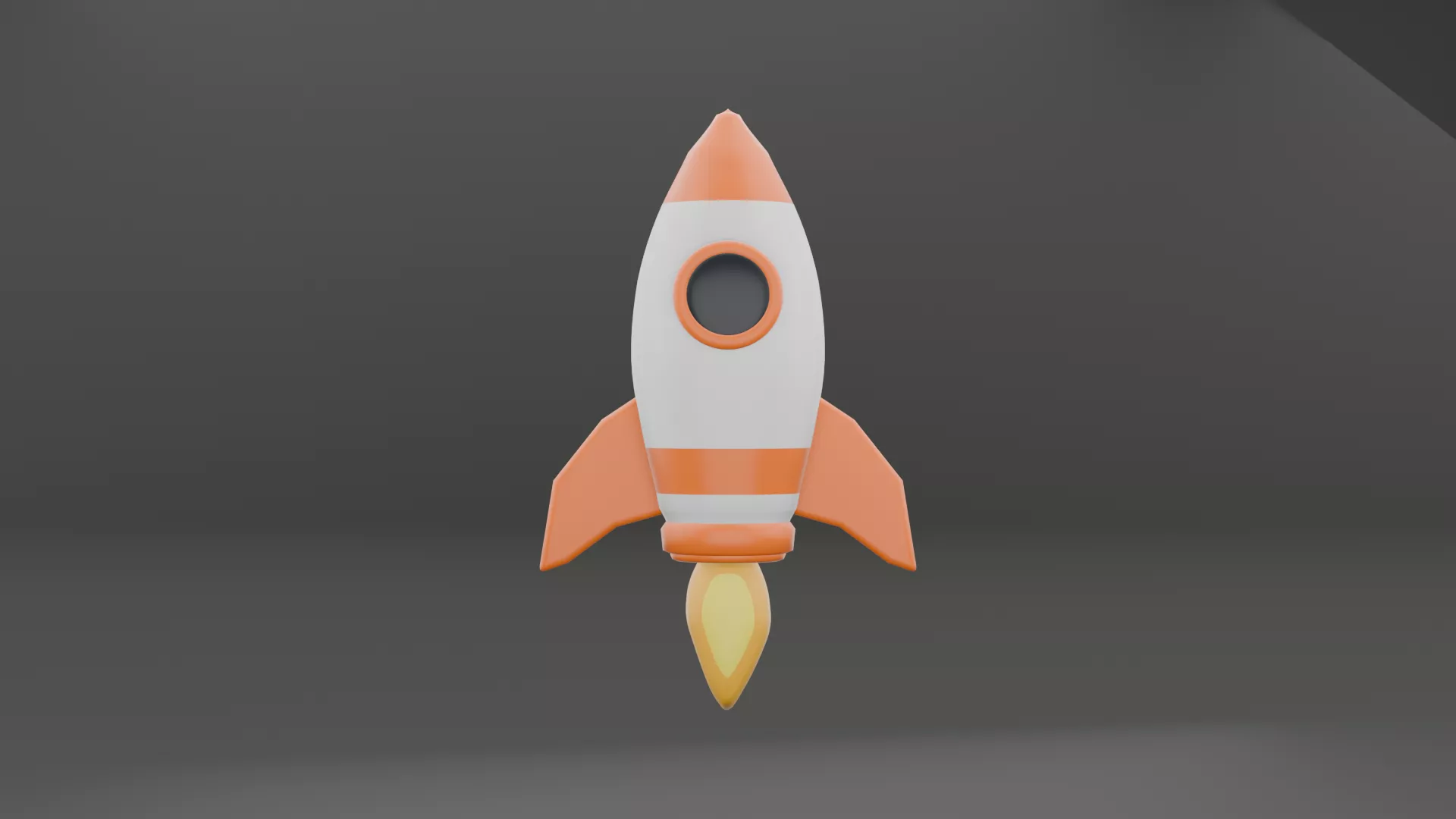 ROCKET ship Low-poly 3D model
