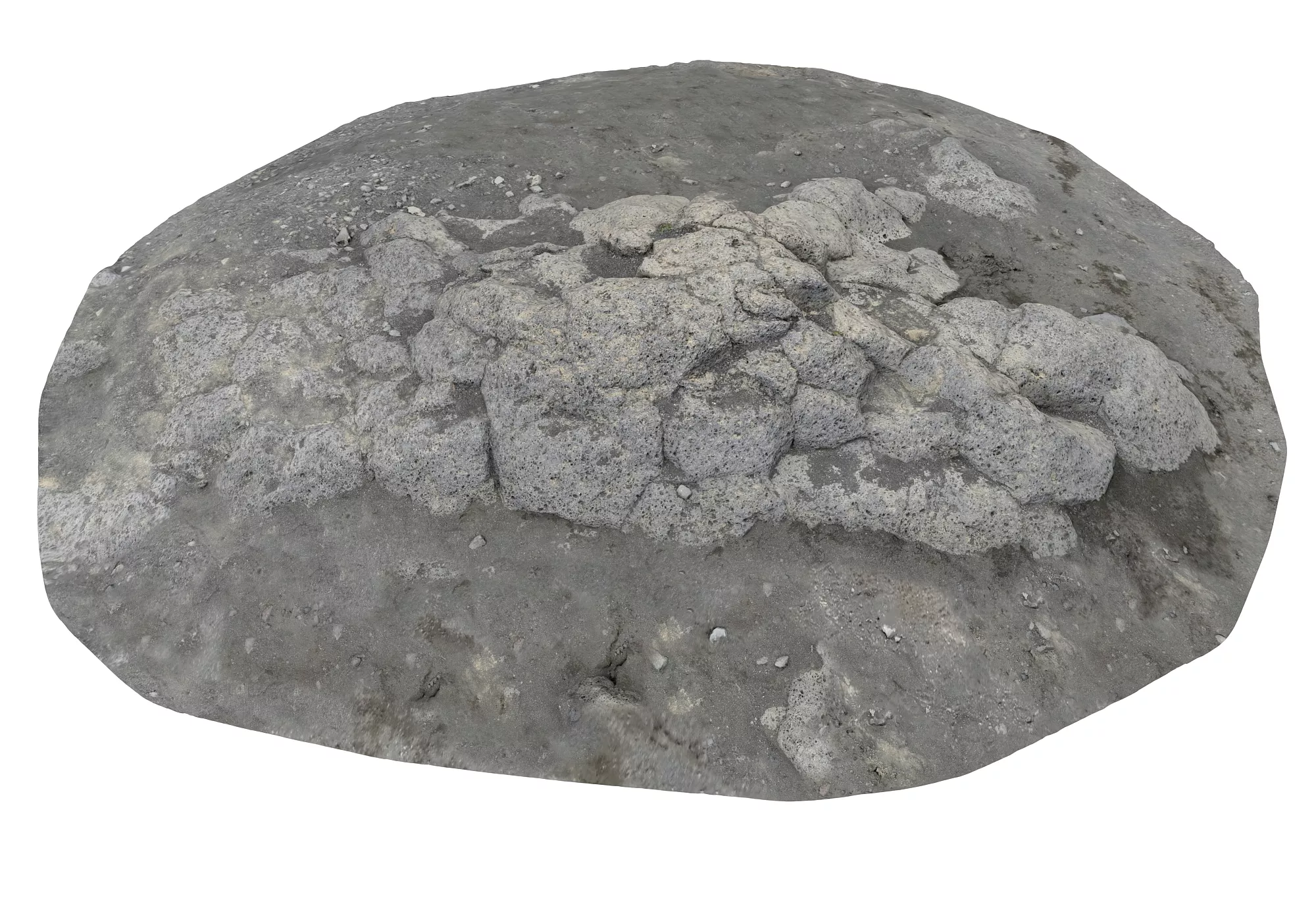 Iceland Basalt Ground Low-poly 3D model