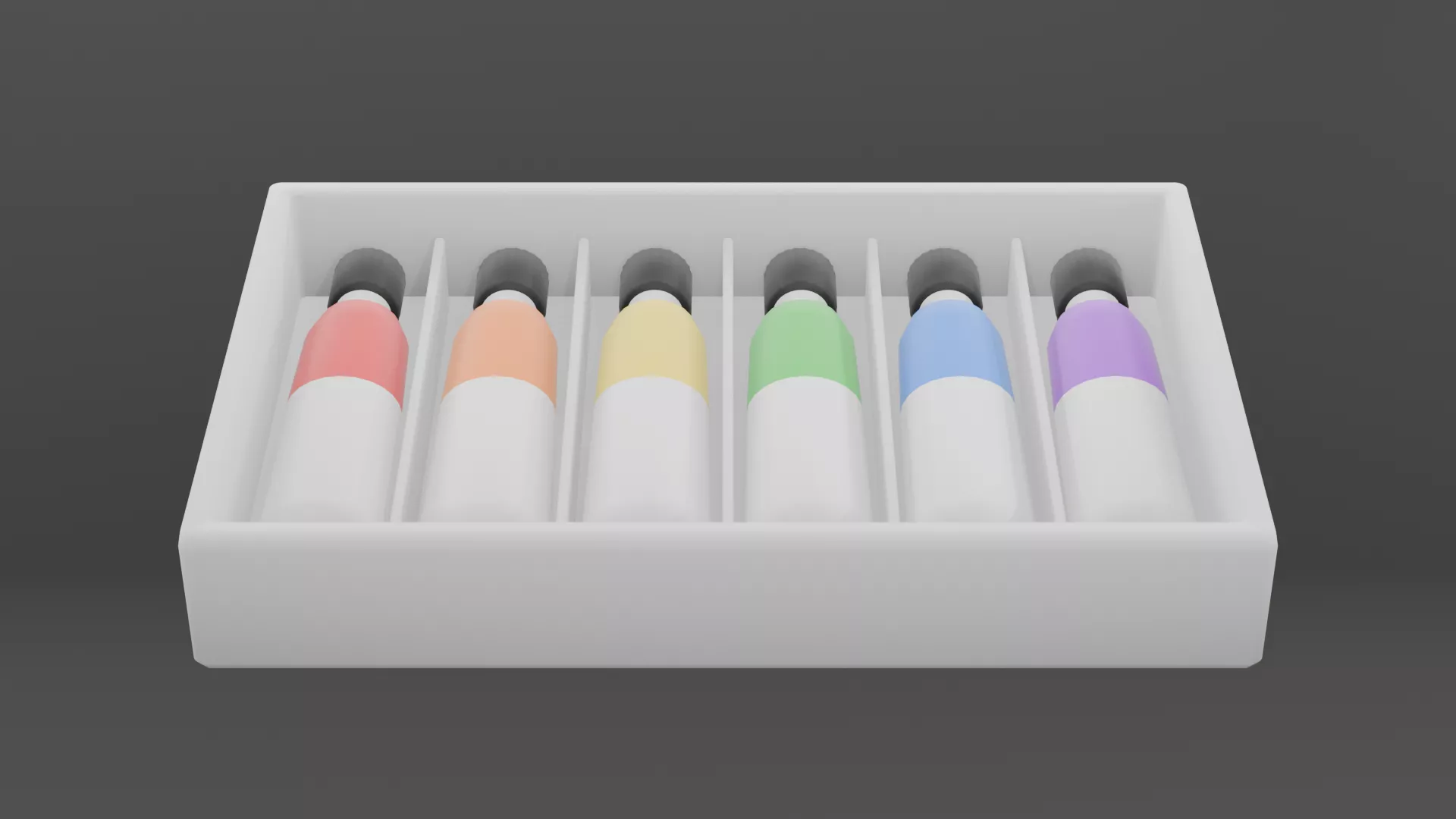 Color Tube Low-poly 3D model