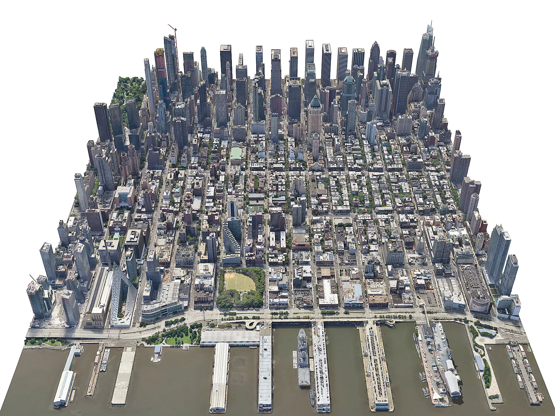 New York City Manhattan Low-poly 3D model