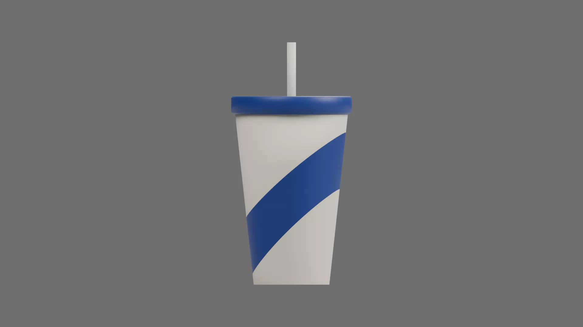 Plastic cup cartoon Low-poly 3D model