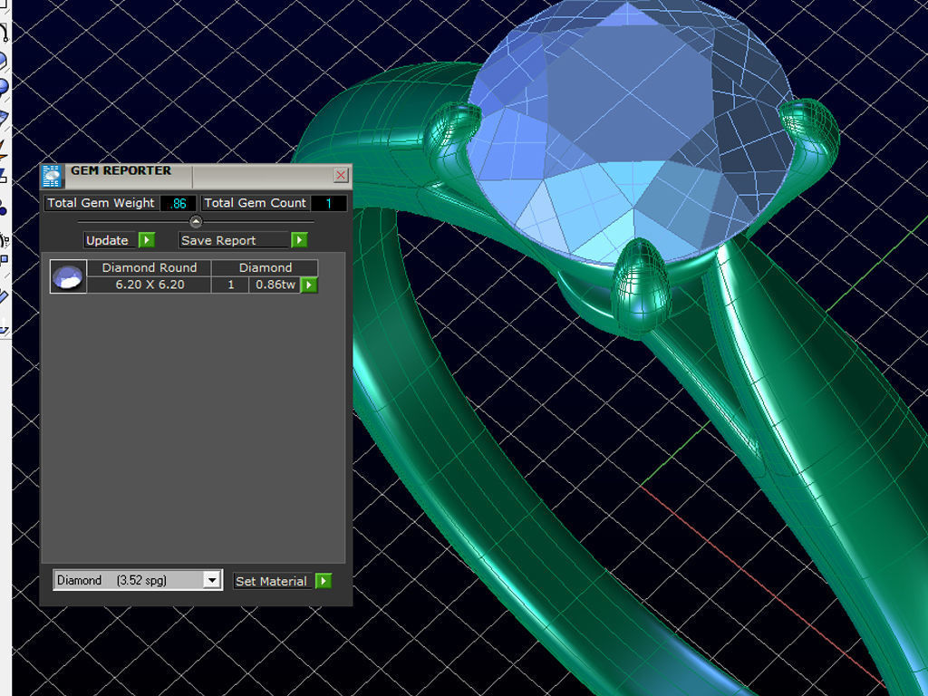 ZLR0156 solitaire diamond engagement ring 3D print model_5