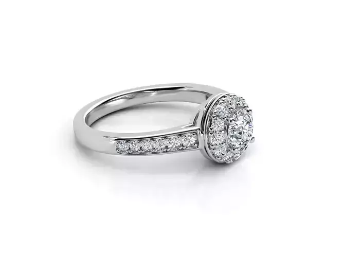 ZLR0112 diamond halo engagement ring