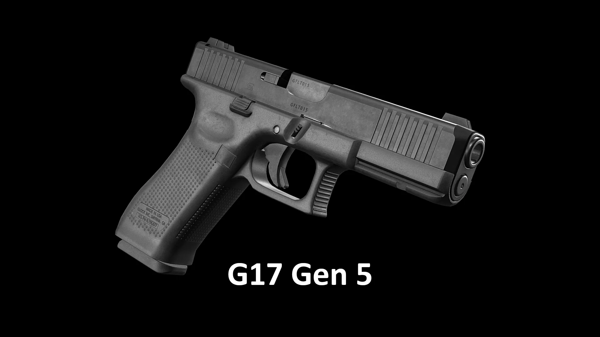 G17 Gen 5 9mm Handgun - Game Asset Low-poly 3D model