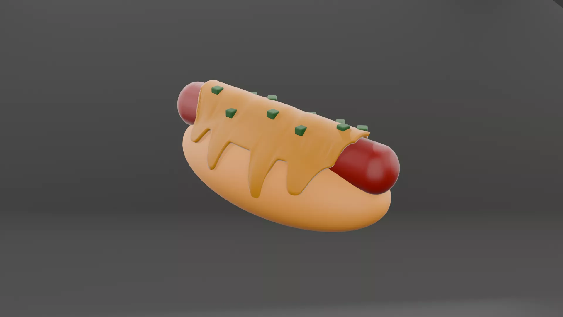 Hot Dog Cartoon Low-poly 3D model