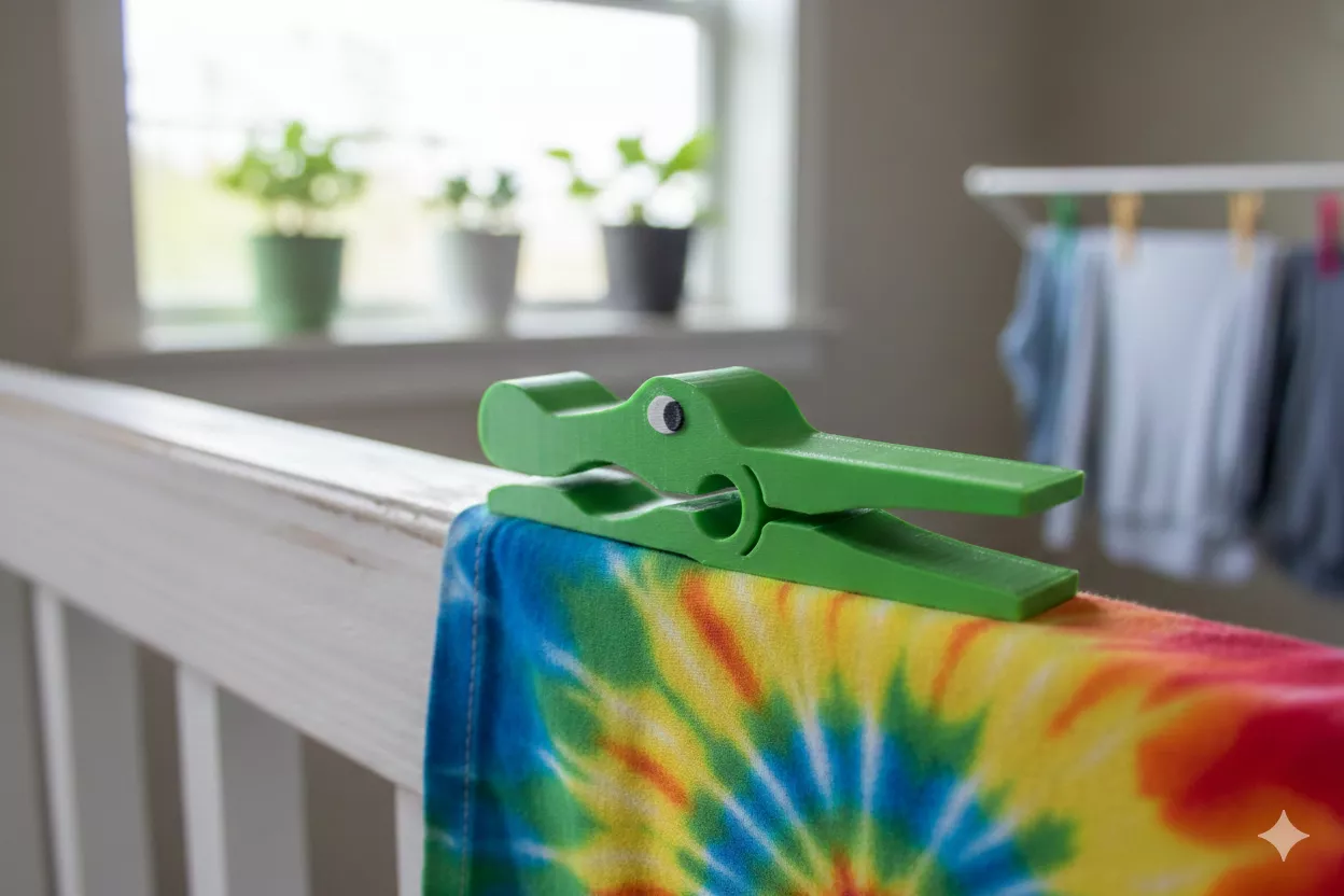 Crocodile Clip STL Animal Clothespin and Laundry Peg 3D print model