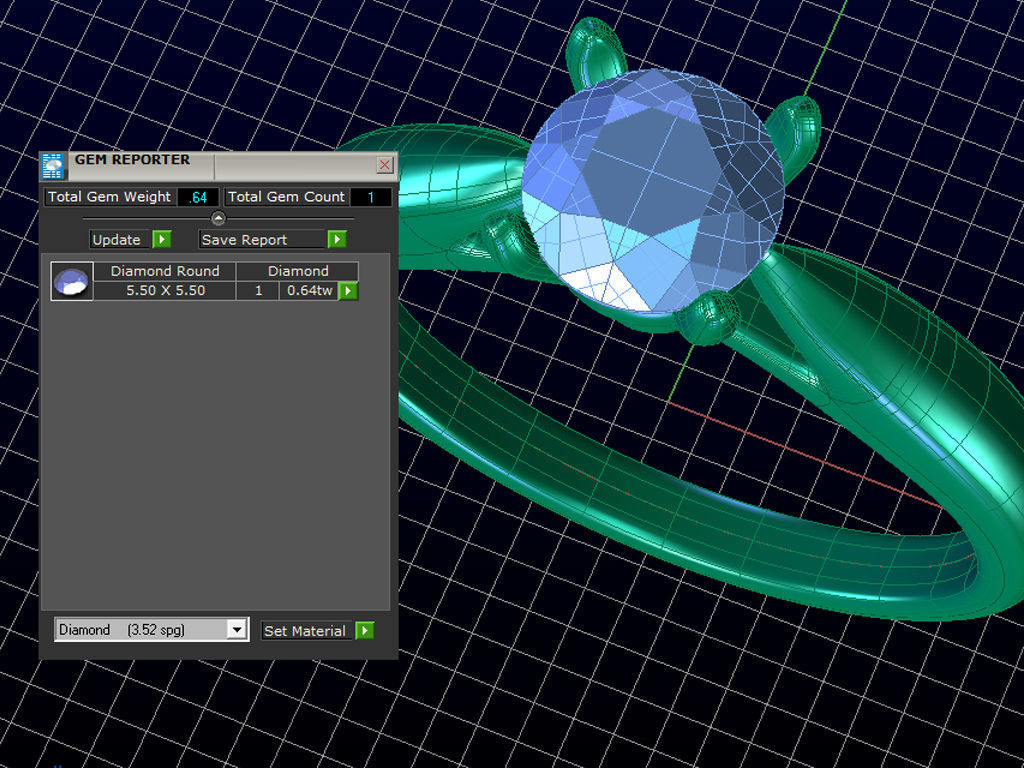 ZLR0155 solitaire diamond engagement ring 3D print model_5