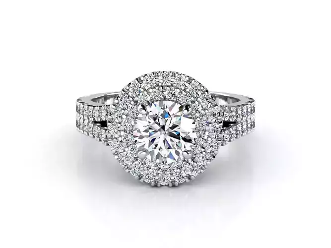ZLR049 halo diamond engagement ring