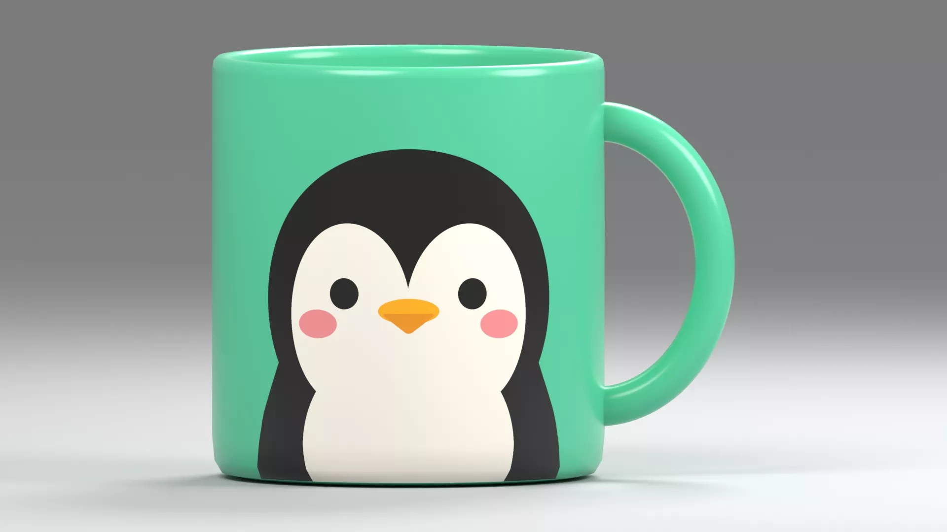 3D Mug Low-poly 3D model