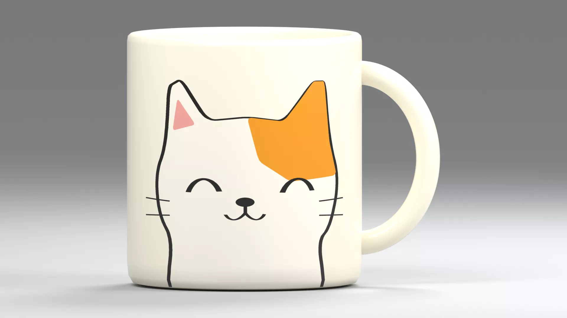 3D Mug Low-poly 3D model