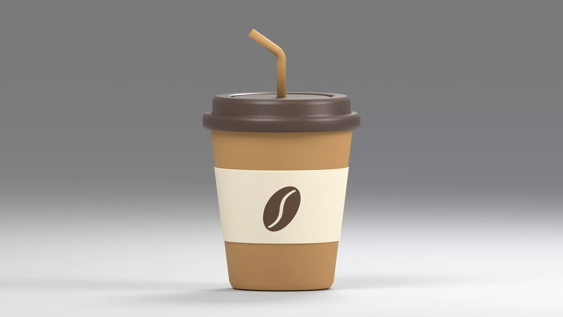 Plastic cup cartoon Low-poly 3D model