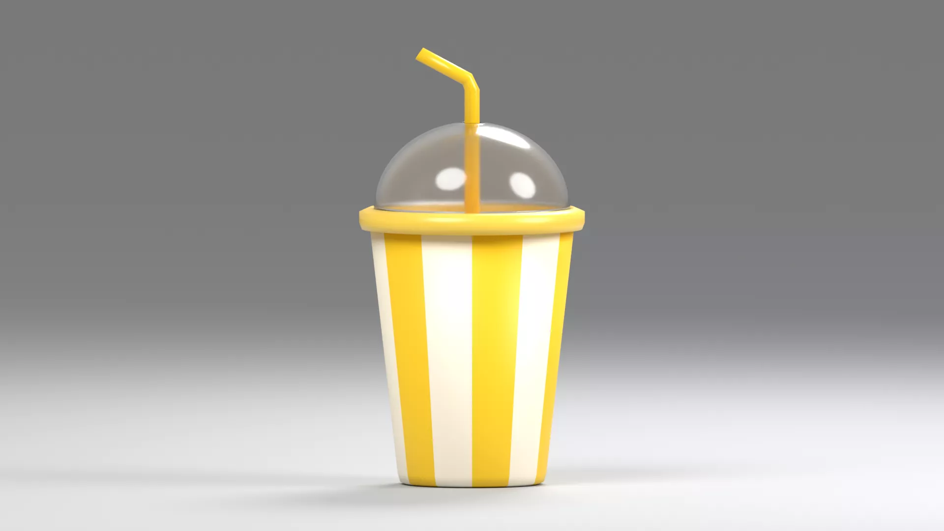 Plastic cup cartoon Low-poly 3D model