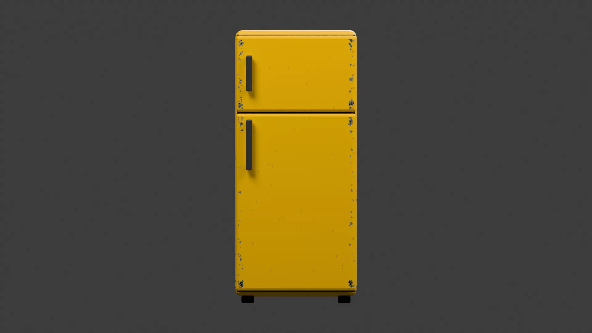 Old Rust Freezer Low-poly 3D model