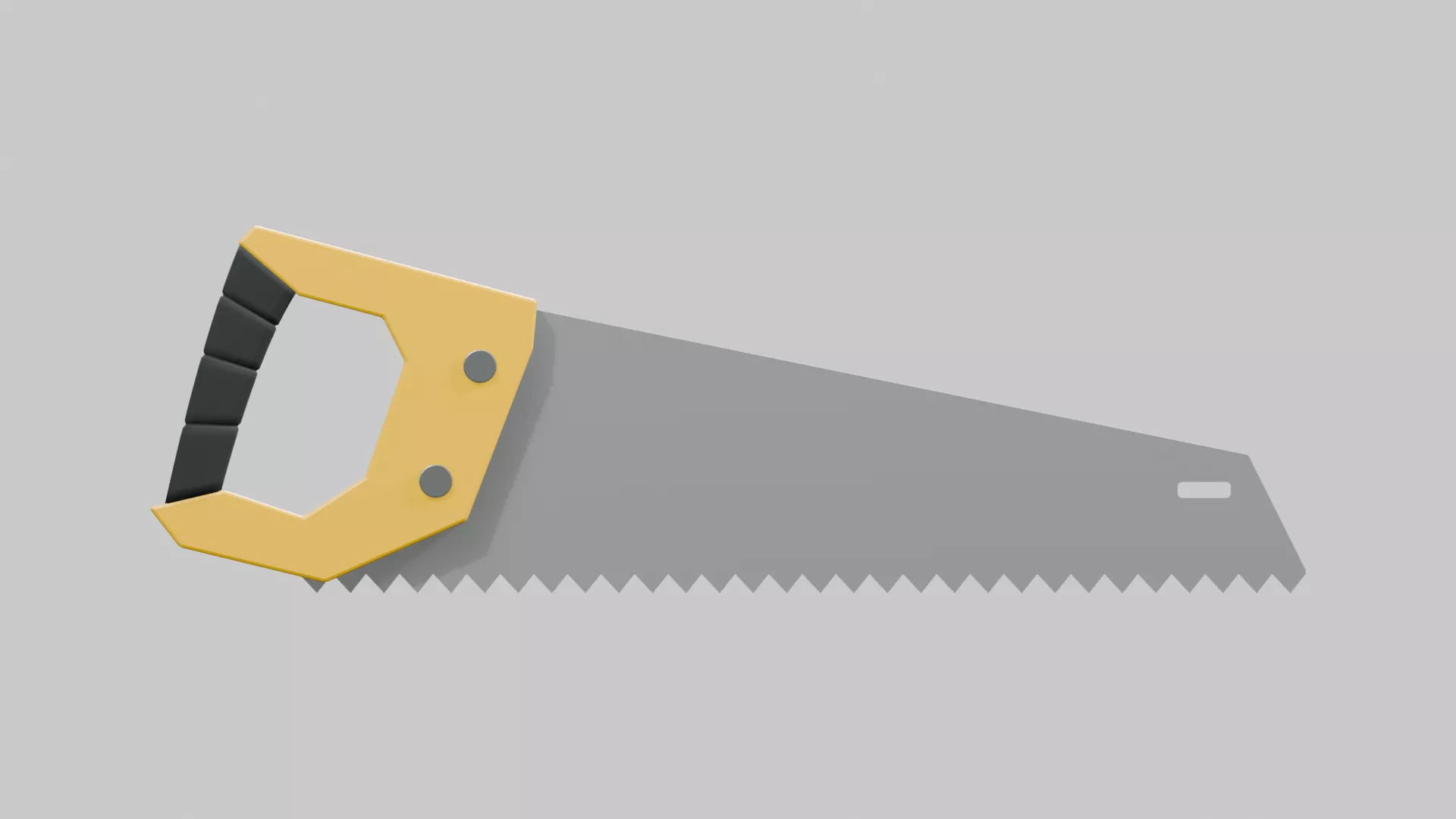 Cartoon saw hand saw hacksaw Low-poly 3D model