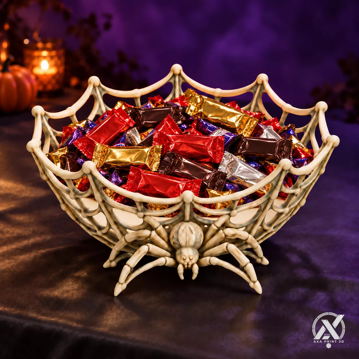 Spider Candy bowl 3D Print Model - Spiderloom Open Treat Basket 3D print model
