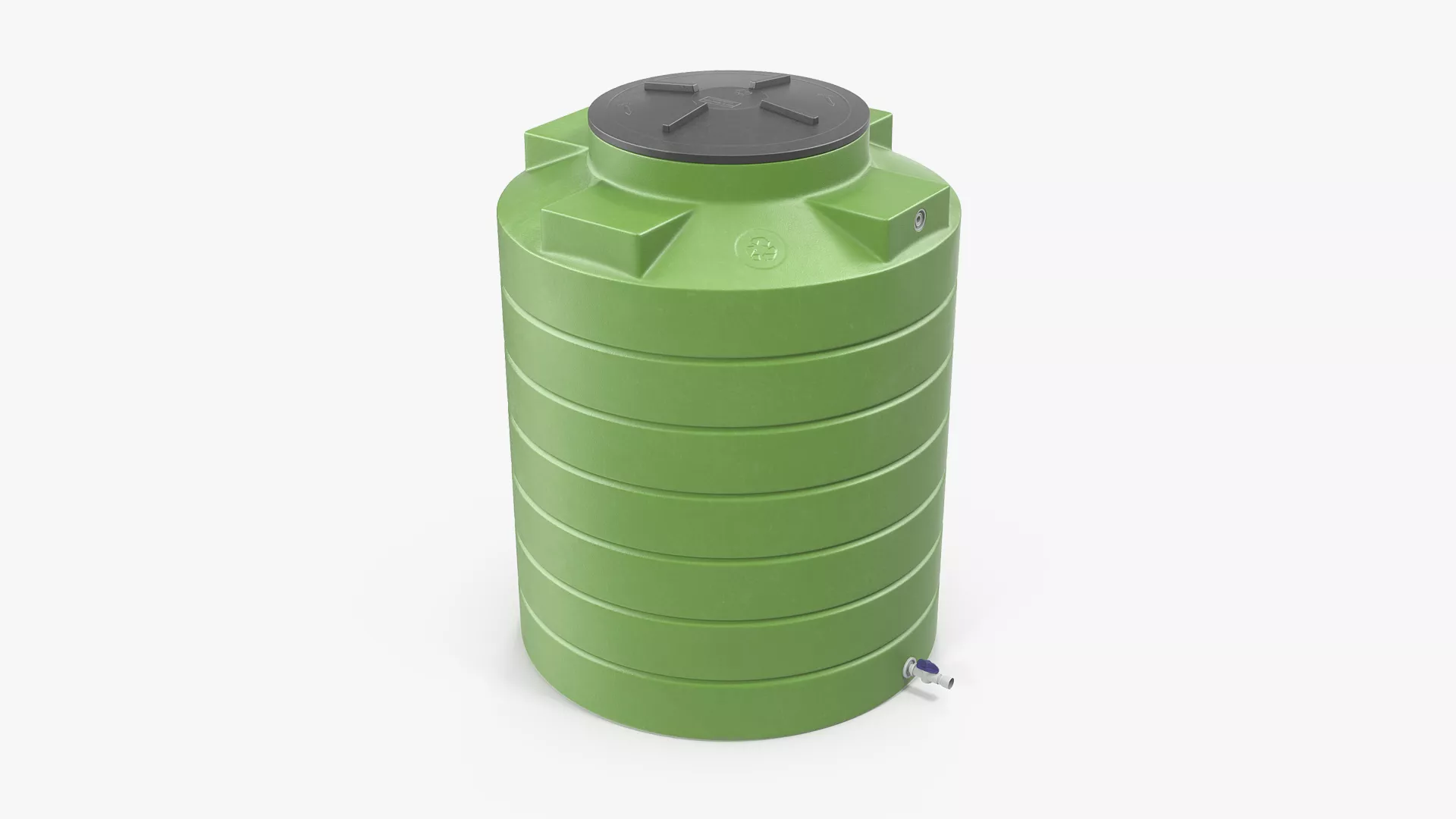 Big Plastic Water Storage Tank 3D model
